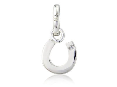 Diamond Horseshoe Charm