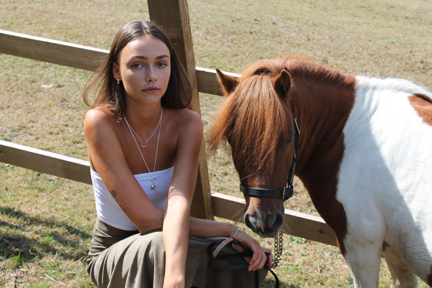 Rose Gold Horseshoe Necklace
