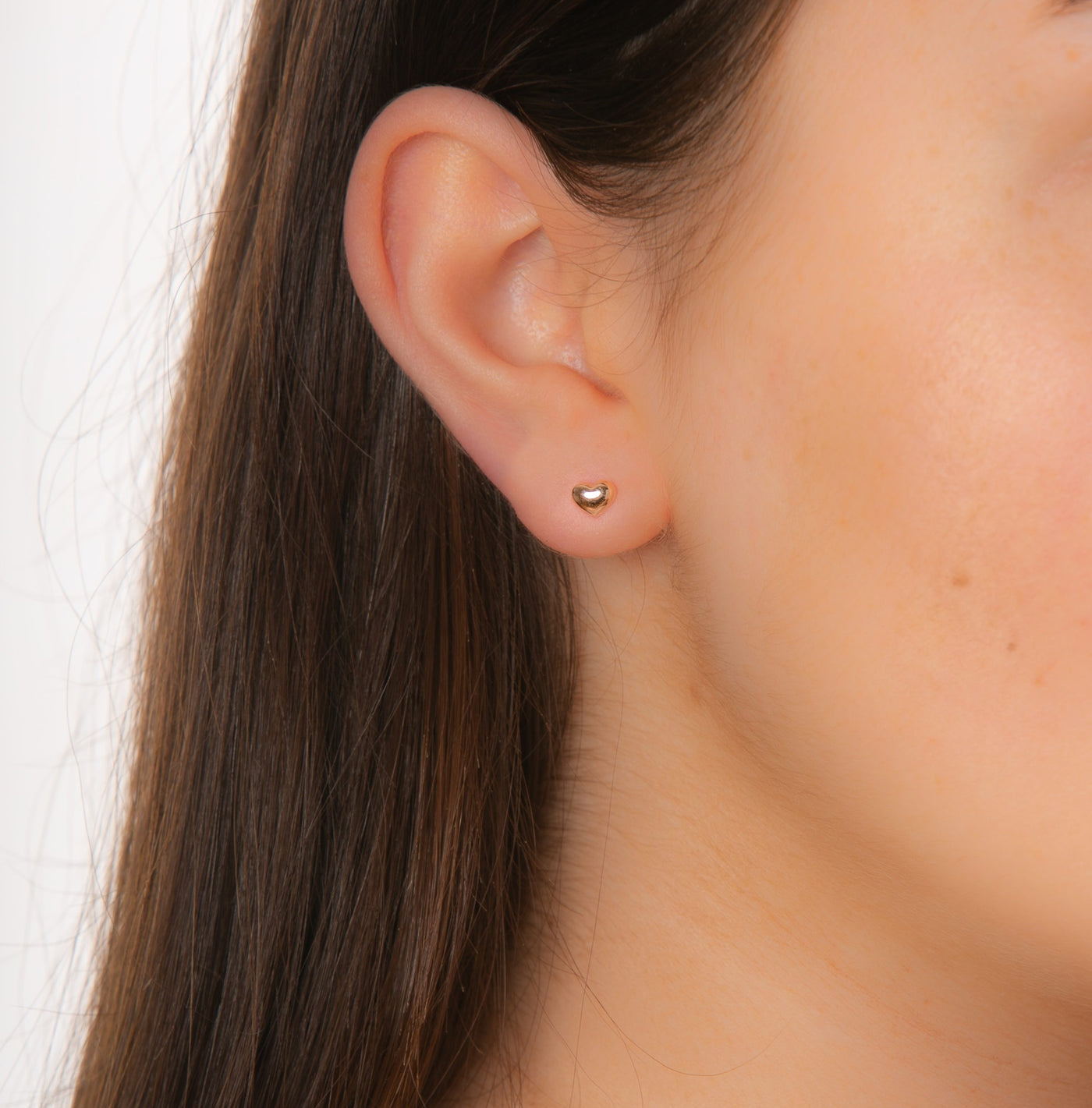 Rose Gold Sweetheart Stud Earrings image 1
