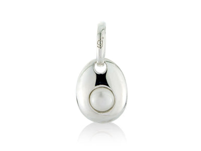 Pearl Pebble Charm image 0