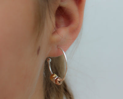 Harmony Beaded Hoop Earrings image 1