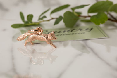 Rose Gold Fox Charm image 1