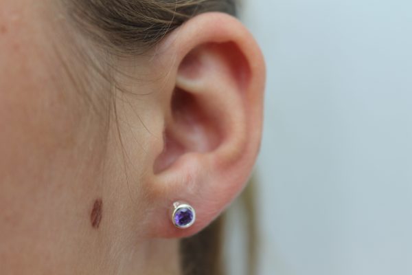 Amethyst CZ  Earrings