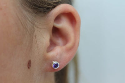 Amethyst CZ  Earrings