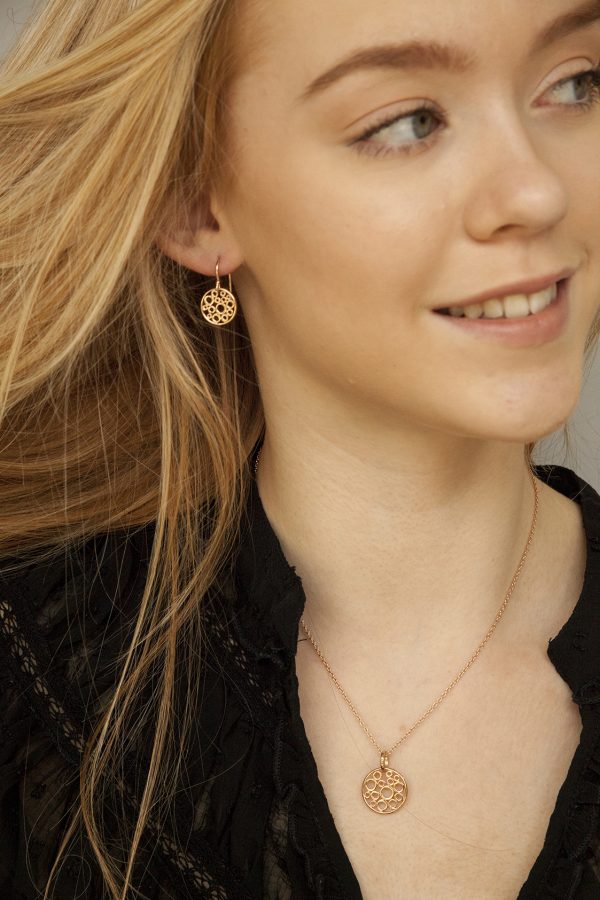 Rose Gold Floating Bubble Earrings