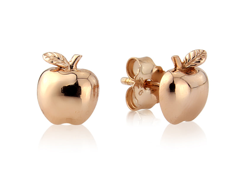 Rose Gold Apple Studs
