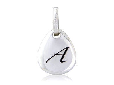 Initial A Pebble Charm
