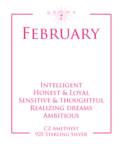 Amethyst CZ Pebble (February)