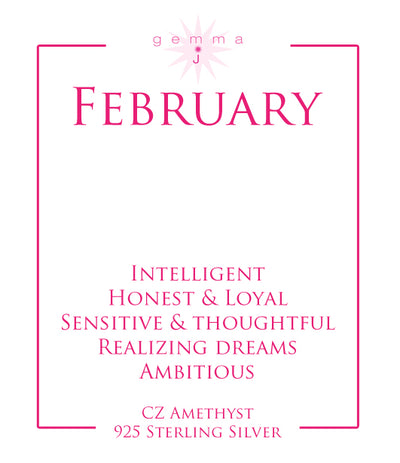 Amethyst CZ Pebble (February)