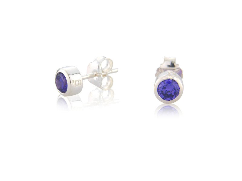 Amethyst CZ  Earrings