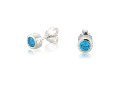 Aqua marine CZ Earrings