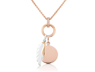 Rose Gold Charm Carrier Pendant