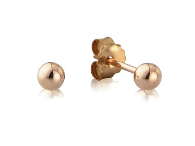 Rose Gold Ball Studs 4mm