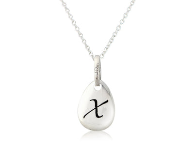 Initial X Pebble Pendant