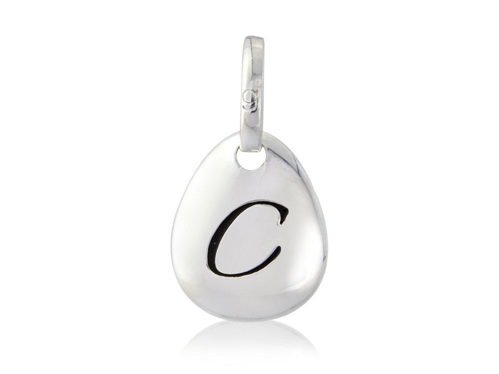 Initial C Pebble Charm