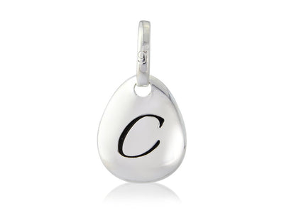 Initial C Pebble Charm