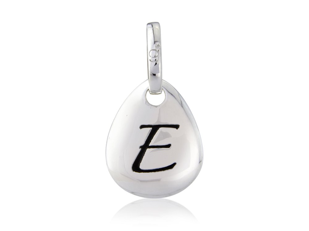 Initial E Pebble Charm