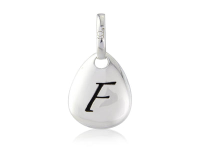 Initial F Pebble Charm
