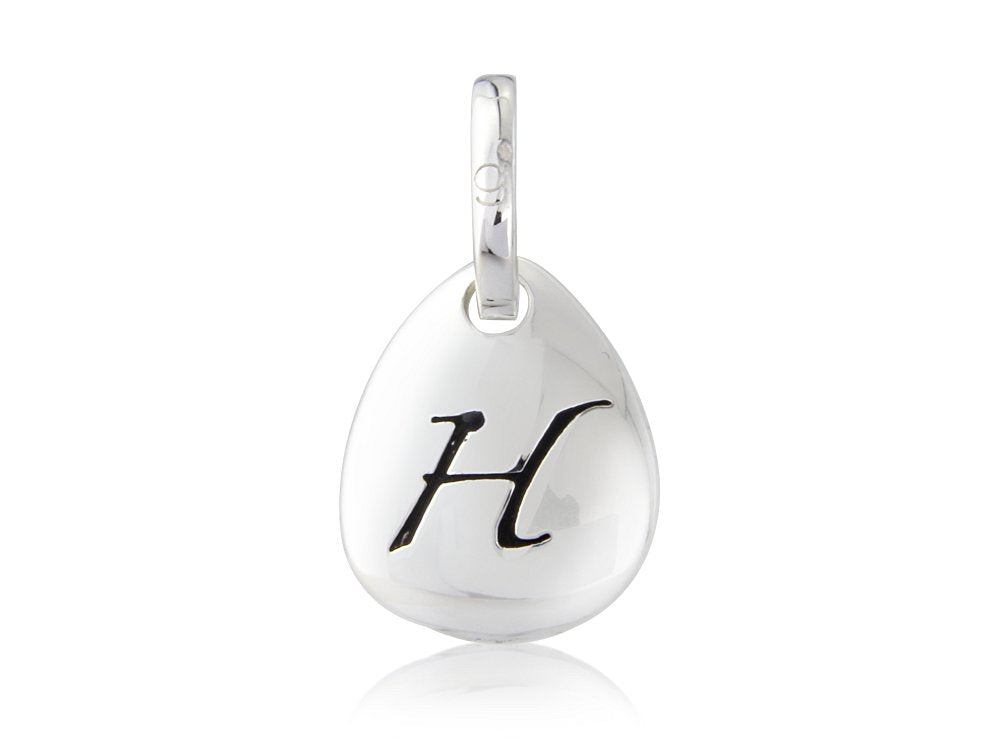 Initial H Pebble Charm