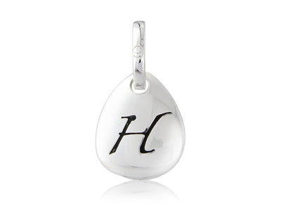 Initial H Pebble Charm