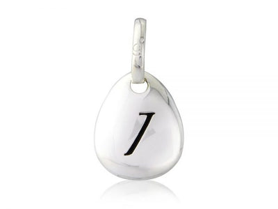 Initial I Pebble Charm