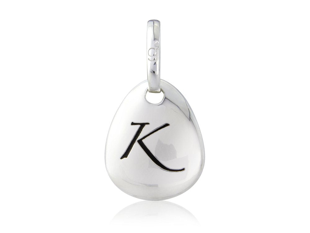 Initial K Pebble Charm