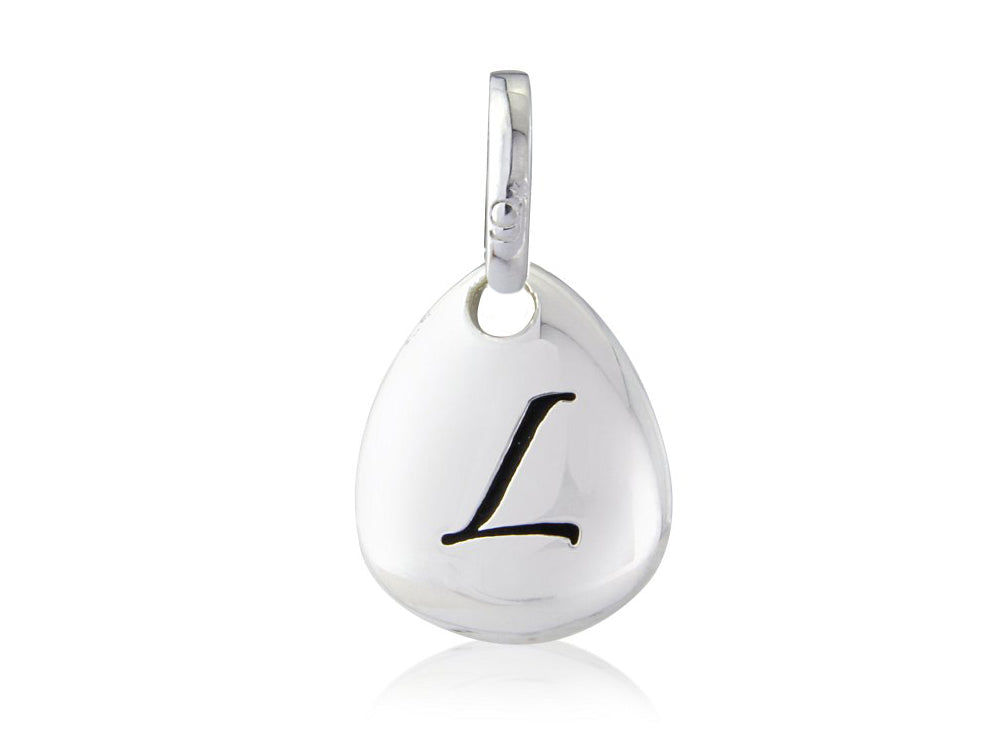 Initial L Pebble Charm
