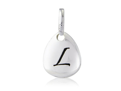 Initial L Pebble Charm