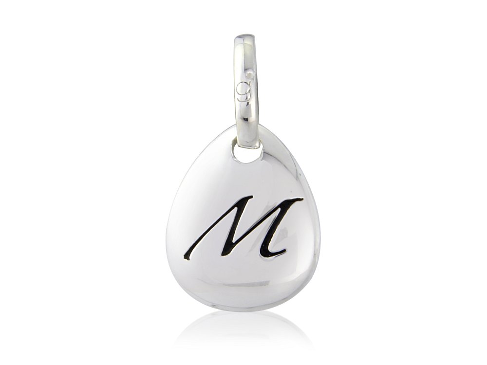 Initial M Pebble Charm