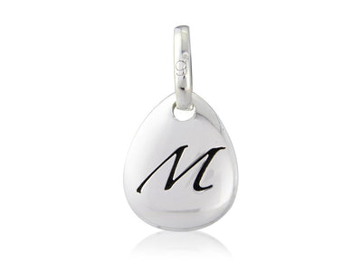 Initial M Pebble Charm