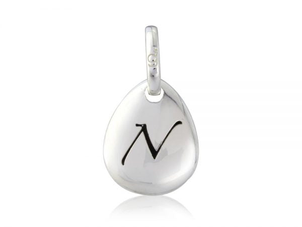 Initial N Pebble Charm