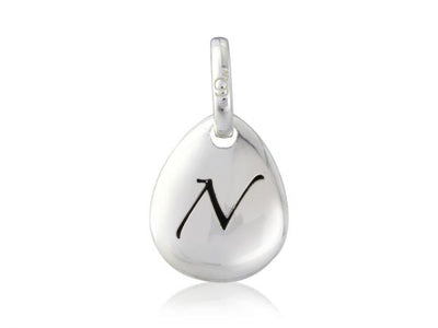 Initial N Pebble Charm