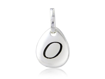 Initial O Pebble Charm