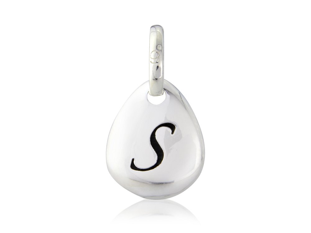 Initial S Pebble Charm