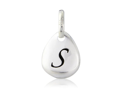 Initial S Pebble Charm