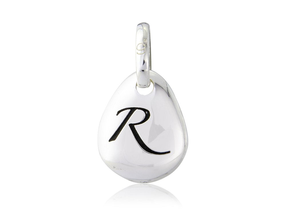 Initial R Pebble Charm