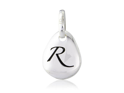 Initial R Pebble Charm