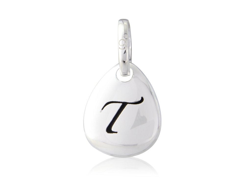 Initial T Pebble Charm