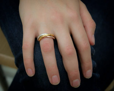 Three Tone Russian Wedding Band