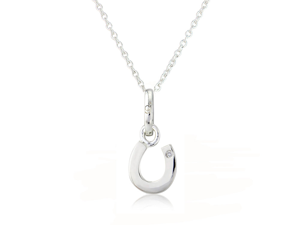 Diamond Horseshoe Pendant