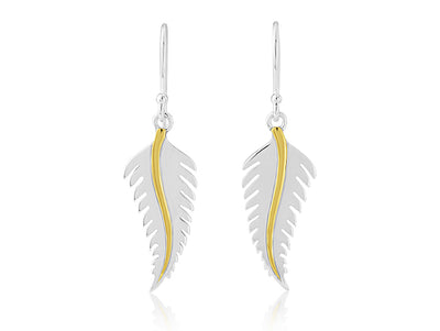 Feather Drop Earrings