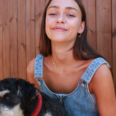 Gold Paws On Your Heart Necklace