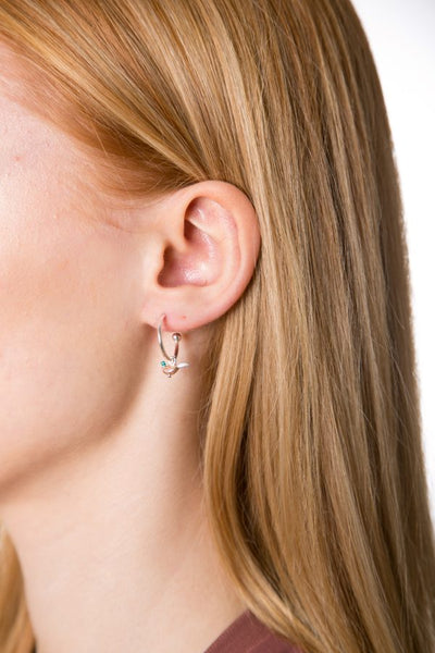 Pheasant Hoop Earrings