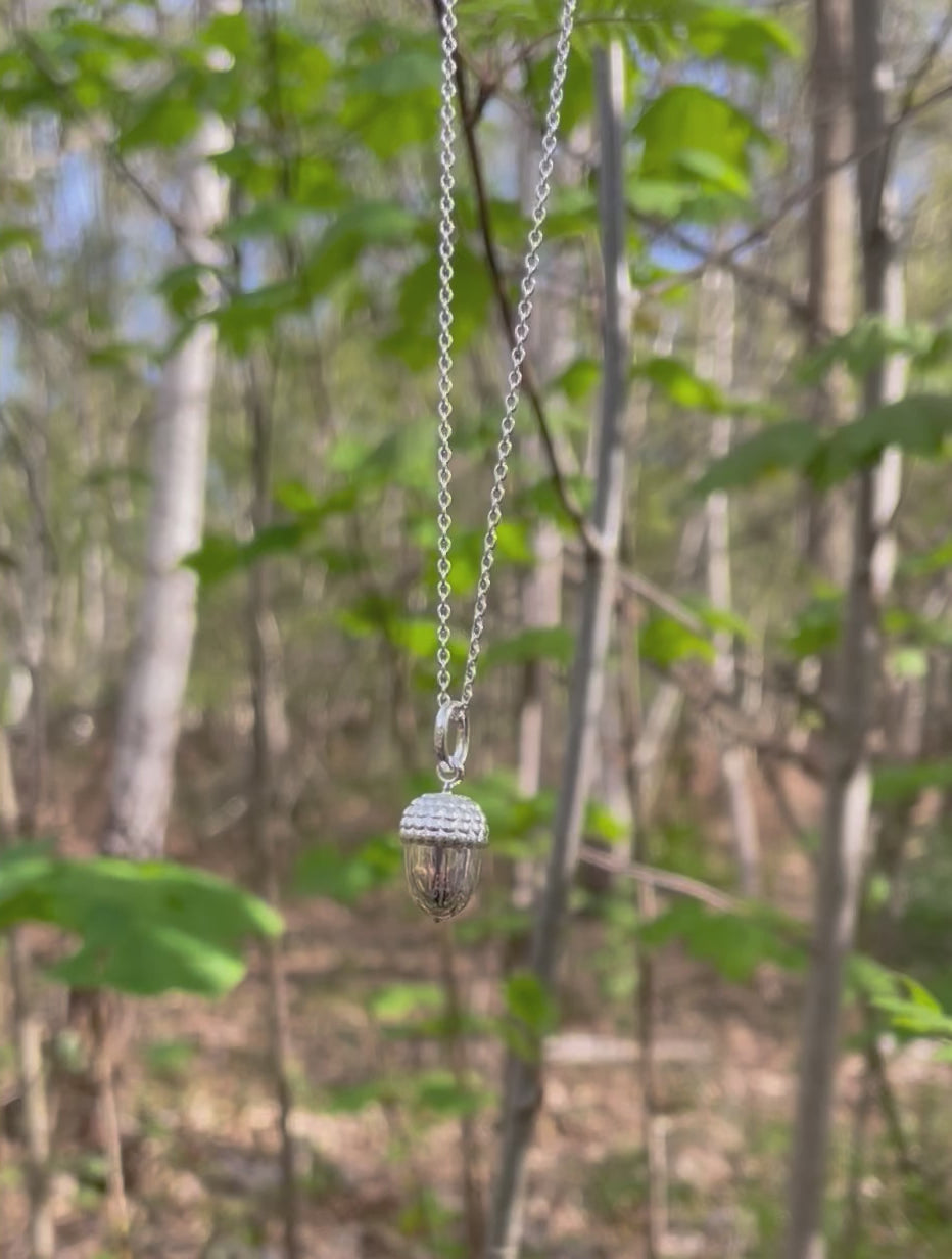 Silver Acorn Pendant
