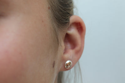 Rose Gold Button Studs