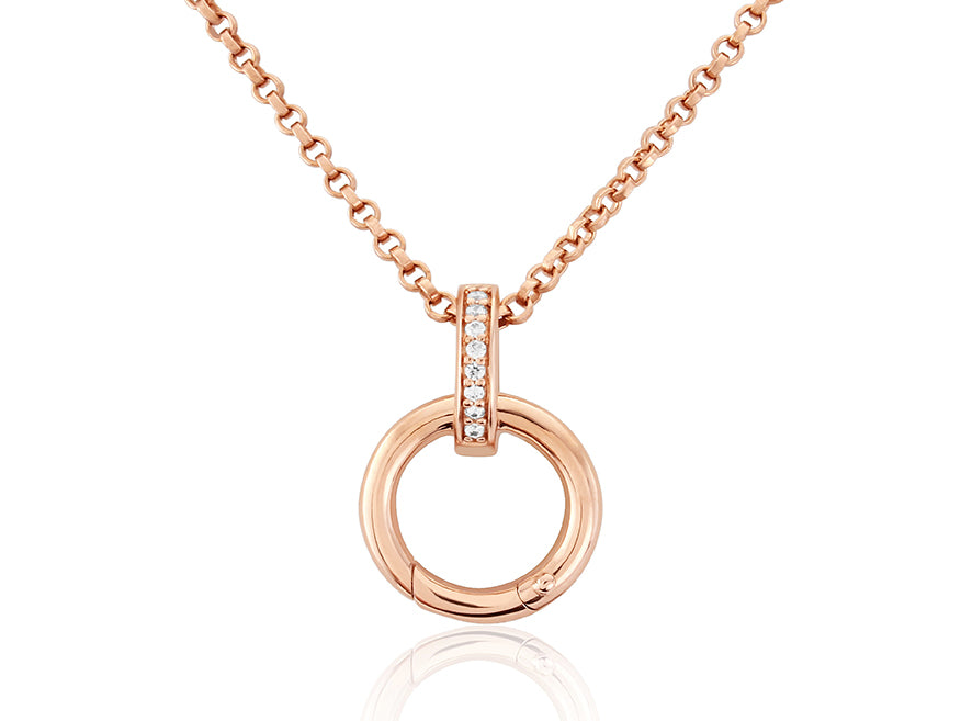 Rose Gold Charm Carrier Pendant