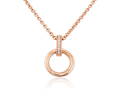 Rose Gold Charm Carrier Pendant