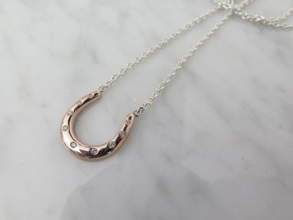 Rose Gold Horseshoe Necklace