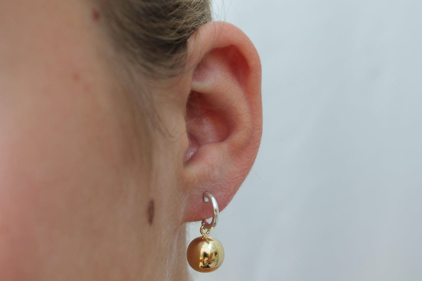 Rose Gold Ball  Earrings