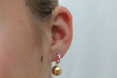Rose Gold Ball  Earrings
